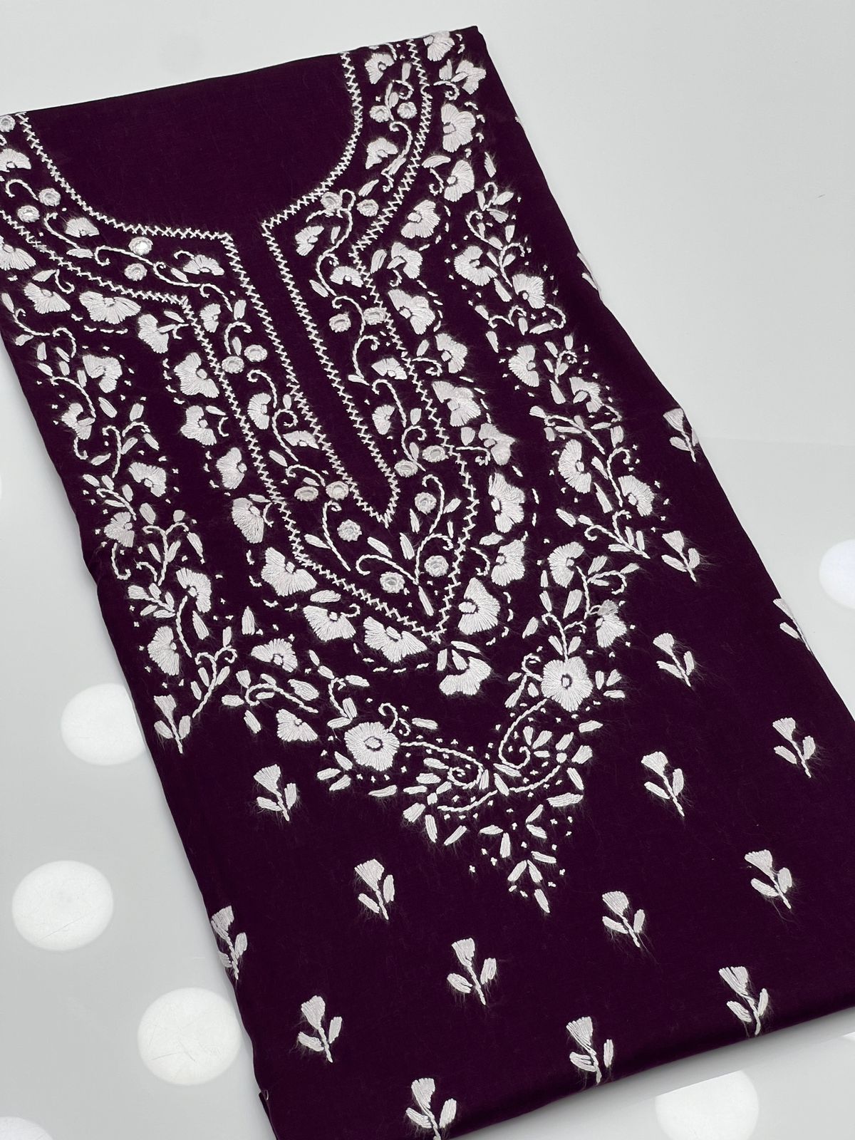 3 Yard Lawn Fabric – Hand Embroidered (Pakka Work)