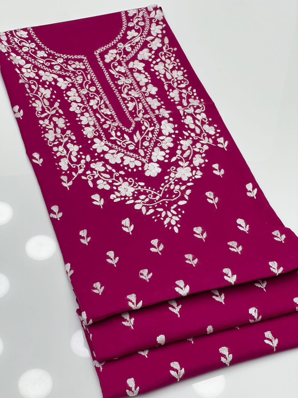 3 Yard Lawn Fabric – Hand Embroidered (Pakka Work)