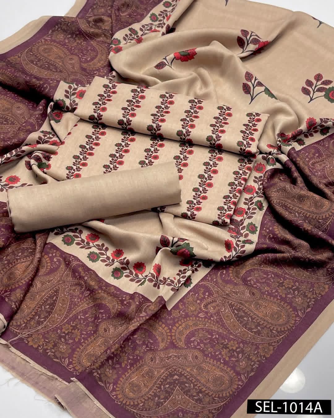 Pashmina kalamkari print