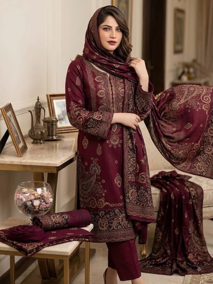 Banarasi Pashmina jackuard 3pc