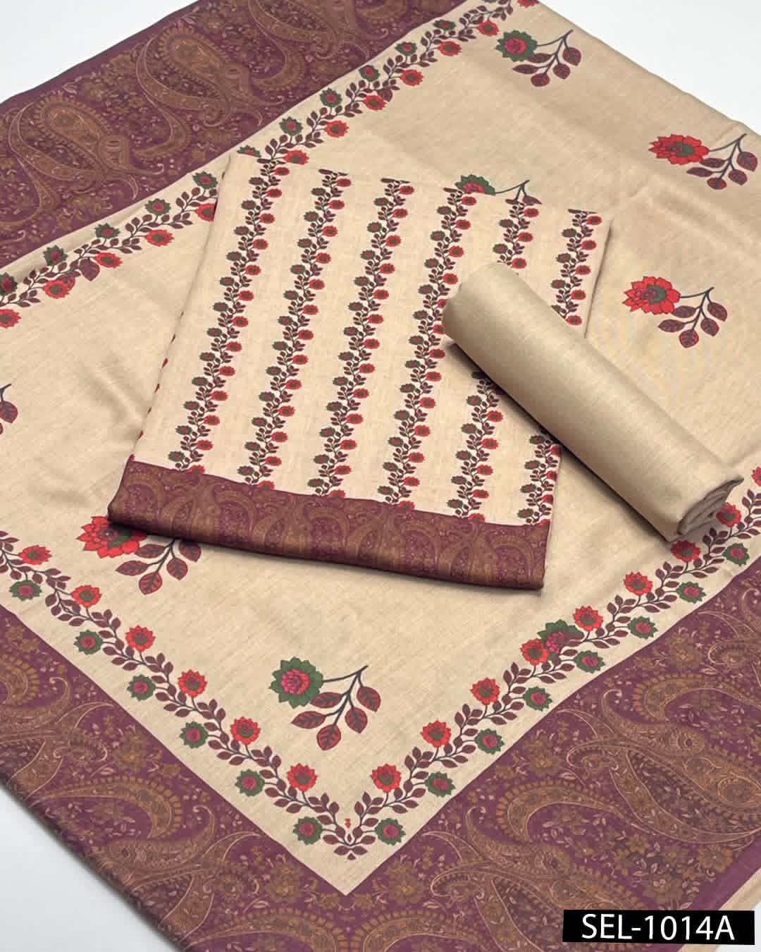 Pashmina kalamkari print