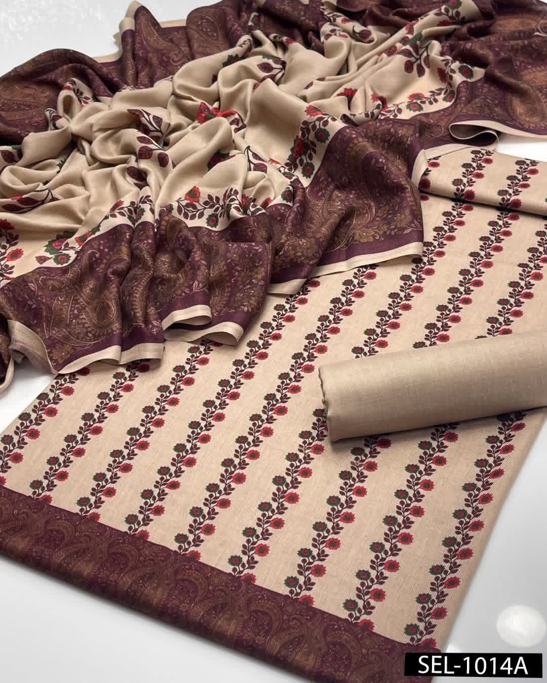 Pashmina kalamkari print