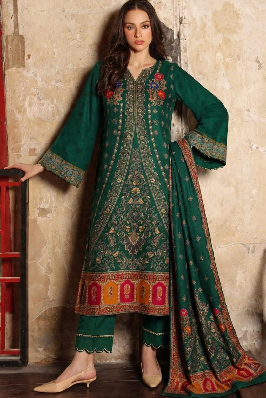 Pashmina Jackuard suit